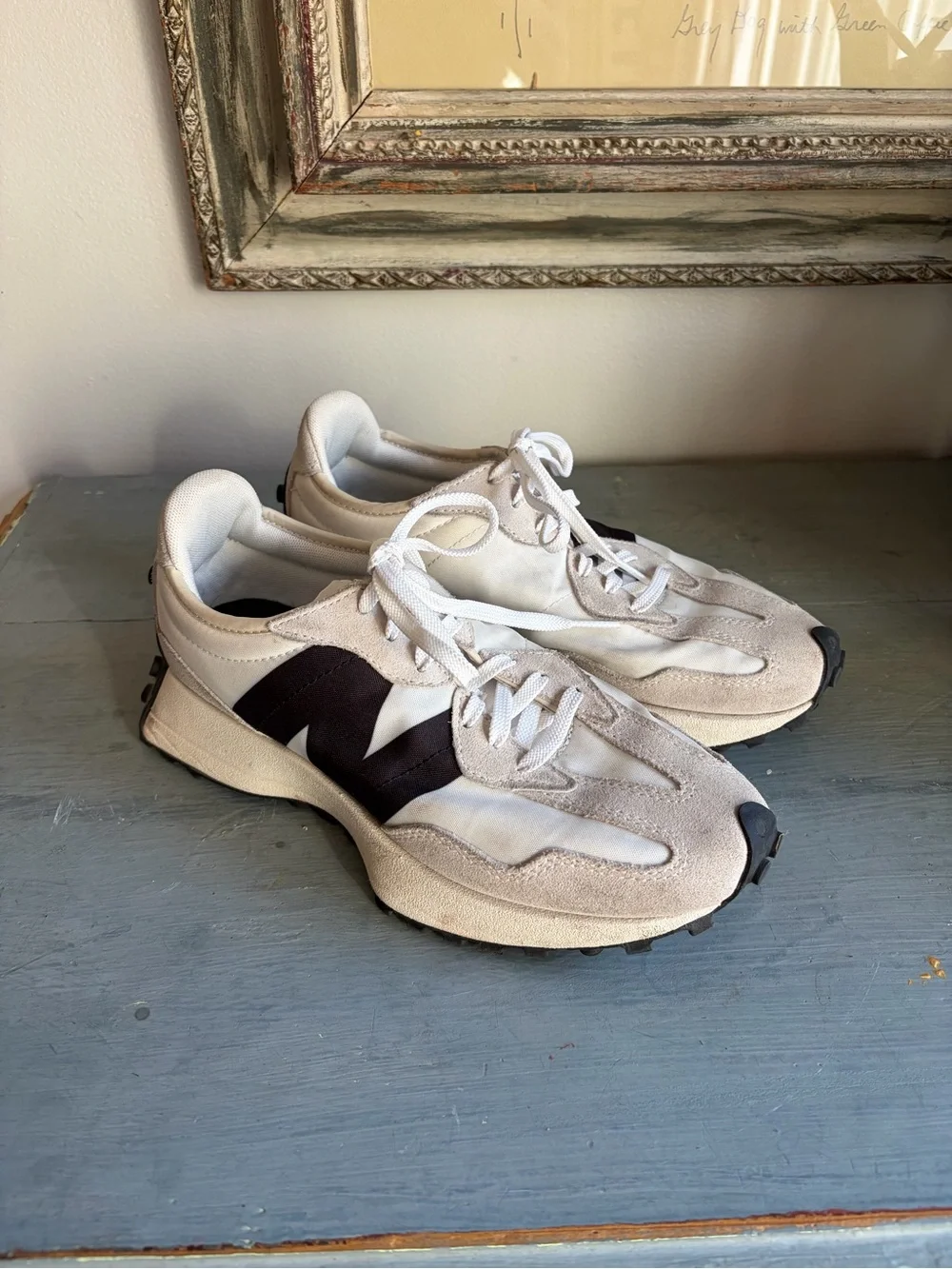 New Balance light suede